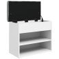vidaXL Banco zapatero madera de ingeniería blanco 62x32x50 cm