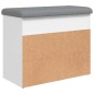 vidaXL Banco zapatero madera de ingeniería blanco 62x32x50 cm