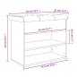 vidaXL Banco zapatero madera de ingeniería blanco 62x32x50 cm