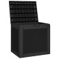 vidaXL Caja de almacenaje de jardín polipropileno negra 55,5x43x53 cm vidaXL Caja de almacenaje de jardín polipropileno negra 55,5x43x53 cm