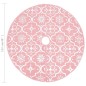 vidaXL Falda del árbol de Navidad de lujo con calcetín tela rosa 122cm vidaXL Falda del árbol de Navidad de lujo con calcetín tela rosa 122cm