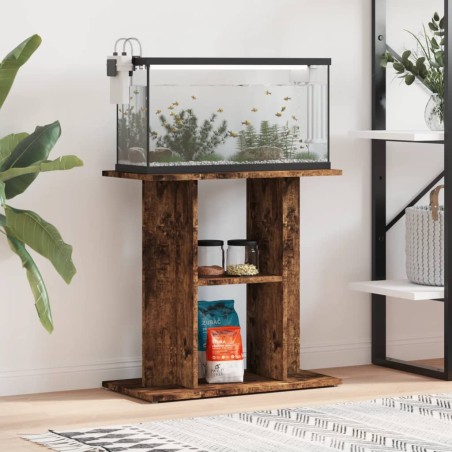 vidaXL Soporte para acuario madera ingeniería roble ahumado 60x30x60cm