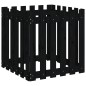 vidaXL Jardinera diseño de valla madera maciza pino negra 60x60x60 cm vidaXL Jardinera diseño de valla madera maciza pino negra 60x60x60 cm