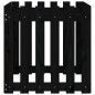 vidaXL Jardinera diseño de valla madera maciza pino negra 60x60x60 cm vidaXL Jardinera diseño de valla madera maciza pino negra 60x60x60 cm