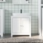 vidaXL Mueble de lavabo baño BERG madera maciza pino blanco 60x34x59cm vidaXL Mueble de lavabo baño BERG madera maciza pino blanco 60x34x59cm