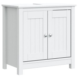 vidaXL Mueble de lavabo baño BERG madera maciza pino blanco 60x34x59cm
