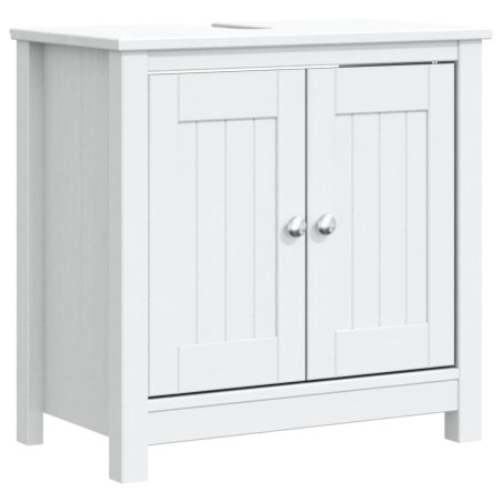vidaXL Mueble de lavabo baño BERG madera maciza pino blanco 60x34x59cm
