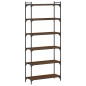 vidaXL Librería 6 estantes madera ingeniería roble marrón 80x30x188 cm vidaXL Librería 6 estantes madera ingeniería roble marrón 80x30x188 cm