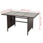 vidaXL Set muebles de jardín 4 piezas y cojines ratán sintético marrón vidaXL Set muebles de jardín 4 piezas y cojines ratán sintético marrón