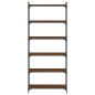 vidaXL Librería 6 estantes madera ingeniería roble marrón 80x30x188 cm vidaXL Librería 6 estantes madera ingeniería roble marrón 80x30x188 cm