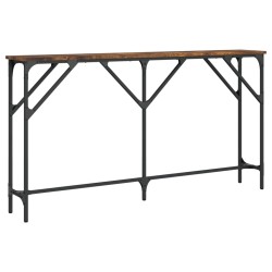 vidaXL Mesa consola madera de ingeniería roble ahumado 140x23x75 cm