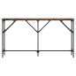 vidaXL Mesa consola madera de ingeniería roble ahumado 140x23x75 cm vidaXL Mesa consola madera de ingeniería roble ahumado 140x23x75 cm