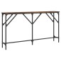 vidaXL Mesa consola madera de ingeniería roble ahumado 140x23x75 cm vidaXL Mesa consola madera de ingeniería roble ahumado 140x23x75 cm