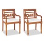 vidaXL Set de muebles de jardín 4 pzas y cojines madera maciza de teca vidaXL Set de muebles de jardín 4 pzas y cojines madera maciza de teca