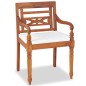 vidaXL Set de muebles de jardín 4 pzas y cojines madera maciza de teca vidaXL Set de muebles de jardín 4 pzas y cojines madera maciza de teca