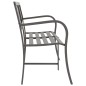 vidaXL Banco de jardín doble 246 cm acero gris