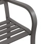 vidaXL Banco de jardín doble 246 cm acero gris