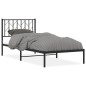 vidaXL Estructura de cama con cabecero metal negro 90x190 cm vidaXL Estructura de cama con cabecero metal negro 90x190 cm