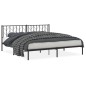vidaXL Estructura de cama con cabecero metal negro 193x203 cm vidaXL Estructura de cama con cabecero metal negro 193x203 cm