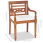 vidaXL Set de muebles de jardín 4 pzas y cojines madera maciza de teca vidaXL Set de muebles de jardín 4 pzas y cojines madera maciza de teca