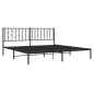 vidaXL Estructura de cama con cabecero metal negro 193x203 cm vidaXL Estructura de cama con cabecero metal negro 193x203 cm