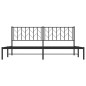 vidaXL Estructura de cama con cabecero metal negro 193x203 cm vidaXL Estructura de cama con cabecero metal negro 193x203 cm