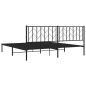 vidaXL Estructura de cama con cabecero metal negro 193x203 cm vidaXL Estructura de cama con cabecero metal negro 193x203 cm