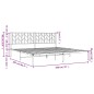 vidaXL Estructura de cama con cabecero metal negro 193x203 cm vidaXL Estructura de cama con cabecero metal negro 193x203 cm