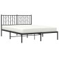 vidaXL Estructura de cama con cabecero metal negro 135x190 cm vidaXL Estructura de cama con cabecero metal negro 135x190 cm