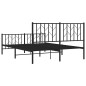 vidaXL Estructura de cama cabecero y pie de cama metal negro 140x190cm vidaXL Estructura de cama cabecero y pie de cama metal negro 140x190cm