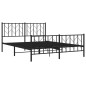 vidaXL Estructura de cama cabecero y pie de cama metal negro 150x200cm vidaXL Estructura de cama cabecero y pie de cama metal negro 150x200cm