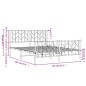 vidaXL Estructura de cama cabecero y pie de cama metal negro 150x200cm vidaXL Estructura de cama cabecero y pie de cama metal negro 150x200cm