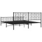 vidaXL Estructura de cama cabecero y pie de cama metal negro 183x213cm