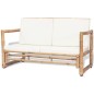 vidaXL Set de muebles de jardín 4 piezas y cojines bambú vidaXL Set de muebles de jardín 4 piezas y cojines bambú