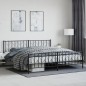 vidaXL Estructura de cama cabecero y pie de cama metal negro 200x200cm vidaXL Estructura de cama cabecero y pie de cama metal negro 200x200cm