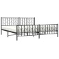 vidaXL Estructura de cama cabecero y pie de cama metal negro 200x200cm vidaXL Estructura de cama cabecero y pie de cama metal negro 200x200cm