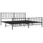 vidaXL Estructura de cama cabecero y pie de cama metal negro 200x200cm vidaXL Estructura de cama cabecero y pie de cama metal negro 200x200cm