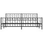 vidaXL Estructura de cama cabecero y pie de cama metal negro 200x200cm vidaXL Estructura de cama cabecero y pie de cama metal negro 200x200cm