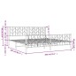 vidaXL Estructura de cama cabecero y pie de cama metal negro 200x200cm vidaXL Estructura de cama cabecero y pie de cama metal negro 200x200cm