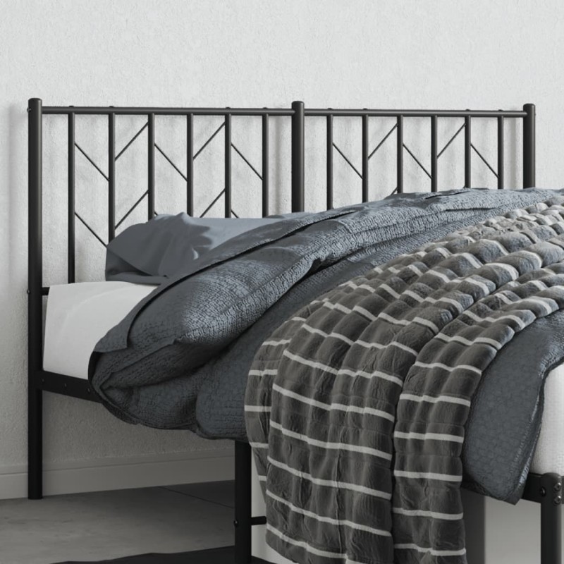 vidaXL Cabecero de metal negro 135 cm vidaXL Cabecero de metal negro 135 cm