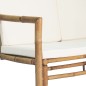 vidaXL Set de muebles de jardín 4 piezas y cojines bambú vidaXL Set de muebles de jardín 4 piezas y cojines bambú