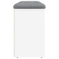 vidaXL Banco zapatero madera de ingeniería blanco 102x32x50 cm vidaXL Banco zapatero madera de ingeniería blanco 102x32x50 cm