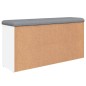 vidaXL Banco zapatero madera de ingeniería blanco 102x32x50 cm vidaXL Banco zapatero madera de ingeniería blanco 102x32x50 cm