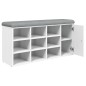 vidaXL Banco zapatero madera de ingeniería blanco 102x32x50 cm vidaXL Banco zapatero madera de ingeniería blanco 102x32x50 cm