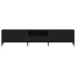 vidaXL Mueble de TV con cajón madera de ingeniería negro 200x25x44 cm vidaXL Mueble de TV con cajón madera de ingeniería negro 200x25x44 cm