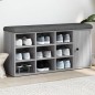 vidaXL Banco zapatero madera de ingeniería gris Sonoma 102x32x50 cm vidaXL Banco zapatero madera de ingeniería gris Sonoma 102x32x50 cm