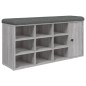 vidaXL Banco zapatero madera de ingeniería gris Sonoma 102x32x50 cm vidaXL Banco zapatero madera de ingeniería gris Sonoma 102x32x50 cm