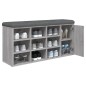 vidaXL Banco zapatero madera de ingeniería gris Sonoma 102x32x50 cm vidaXL Banco zapatero madera de ingeniería gris Sonoma 102x32x50 cm