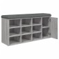 vidaXL Banco zapatero madera de ingeniería gris Sonoma 102x32x50 cm vidaXL Banco zapatero madera de ingeniería gris Sonoma 102x32x50 cm