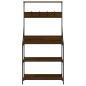 vidaXL Estantería de cocina con ganchos madera ingeniería marrón roble vidaXL Estantería de cocina con ganchos madera ingeniería marrón roble